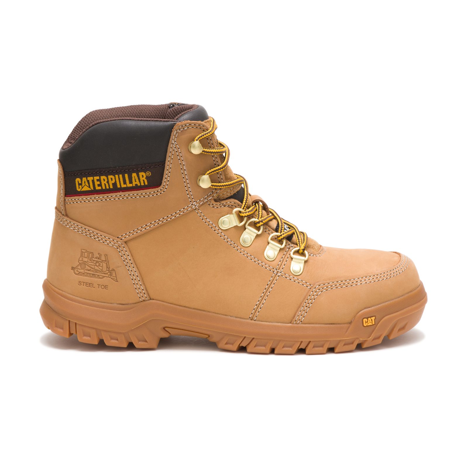 Caterpillar Steel Toe Boots Online UAE - Caterpillar Outline Steel Toe Mens - Orange PNFYWI062
